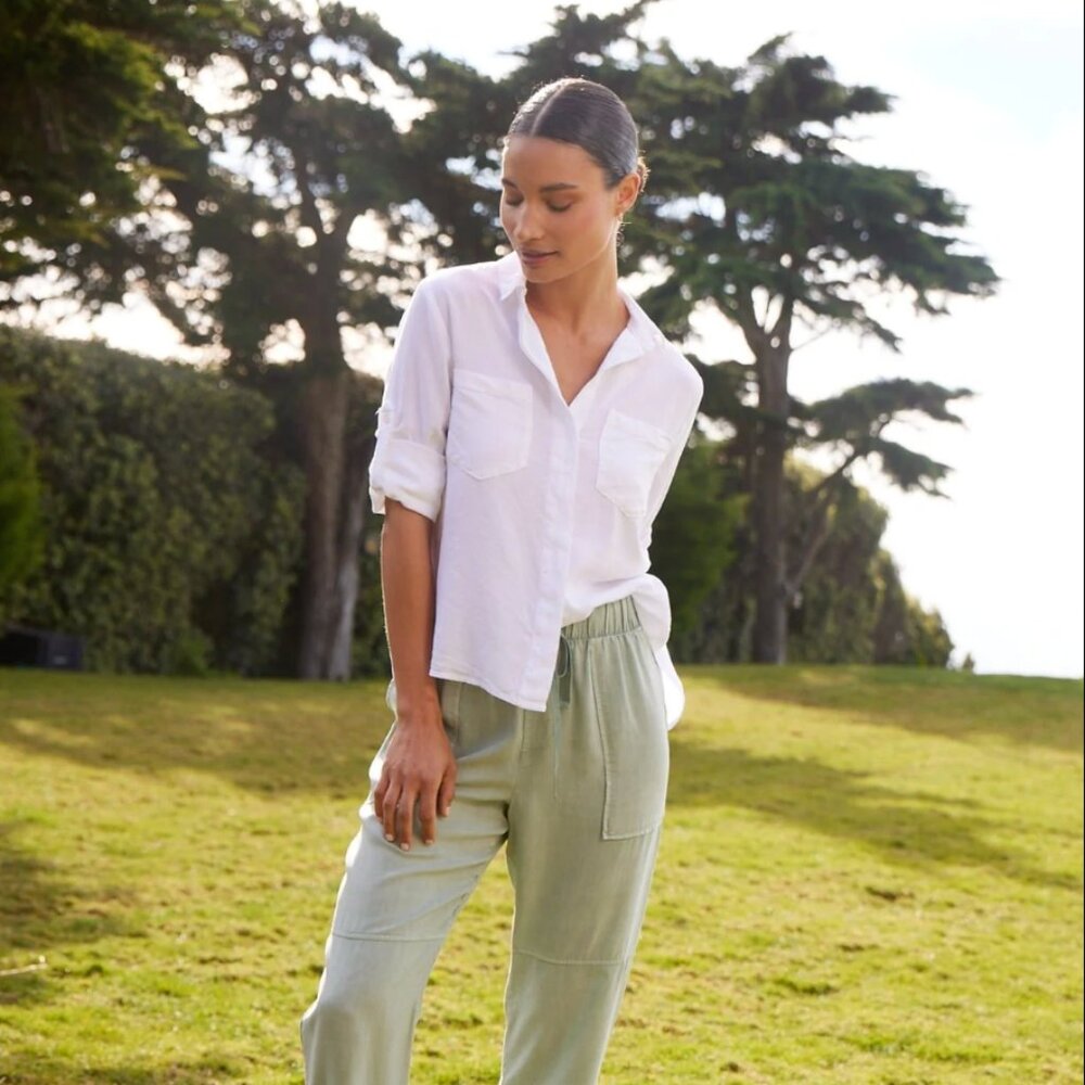 Split Back Button Down